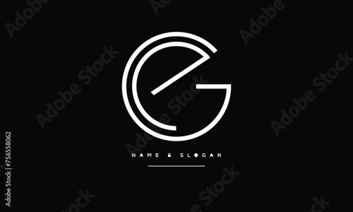 EG, GE, E, G, Abstract Letters Logo monogram