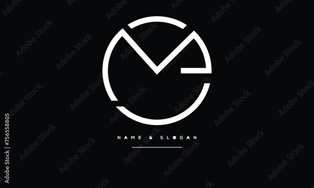 Alphabet Letters EM, ME, Initials Logo Monogram Alphabet Letters EM, ME, Initials Logo Monogram