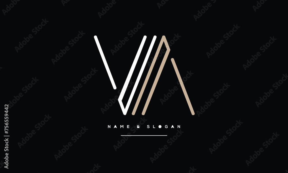 VA, AV, Abstract Letters Logo monogram VA, AV, Abstract Letters Logo monogram