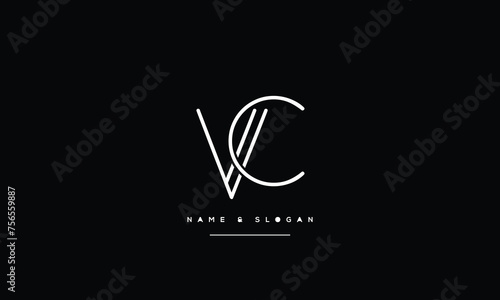 Alphabet Letters VC, CV  , Initials Logo Monogram 
