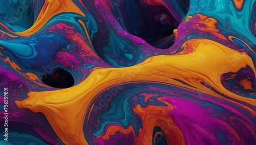Abstract bright colorful fluid background digital background. Colorful dynamic wallpapers. It can be used for business  AI technologies  education  science  presentations  projects  banners  etc.