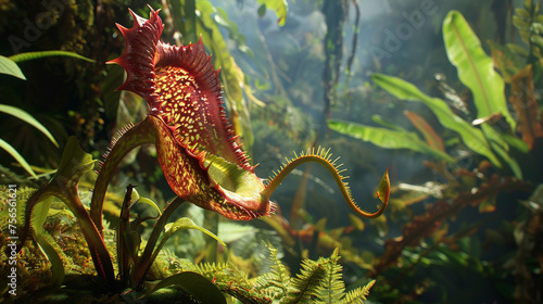 Deep in the jungle a carnivorous plant sings lullabies to attract its prey