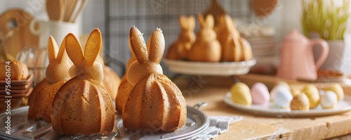 Easter Baking Made Fun: Golden Bunny Cakes Fresh from Whimsical Shaped Pans