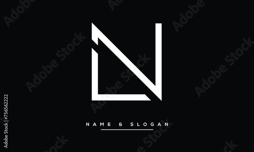 NL, LN, Abstract Letters Logo Monogram