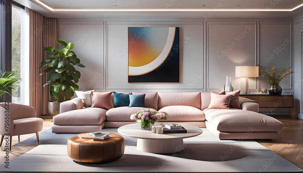 Modern living room interior with white sofa, lots of cute details with coffee table and coffee, beautiful pillows, cozy atmosphere, Modern living room interior with white sofa, lots of cute details with coffee table and coffee, beautiful pillows, cozy atmosphere,