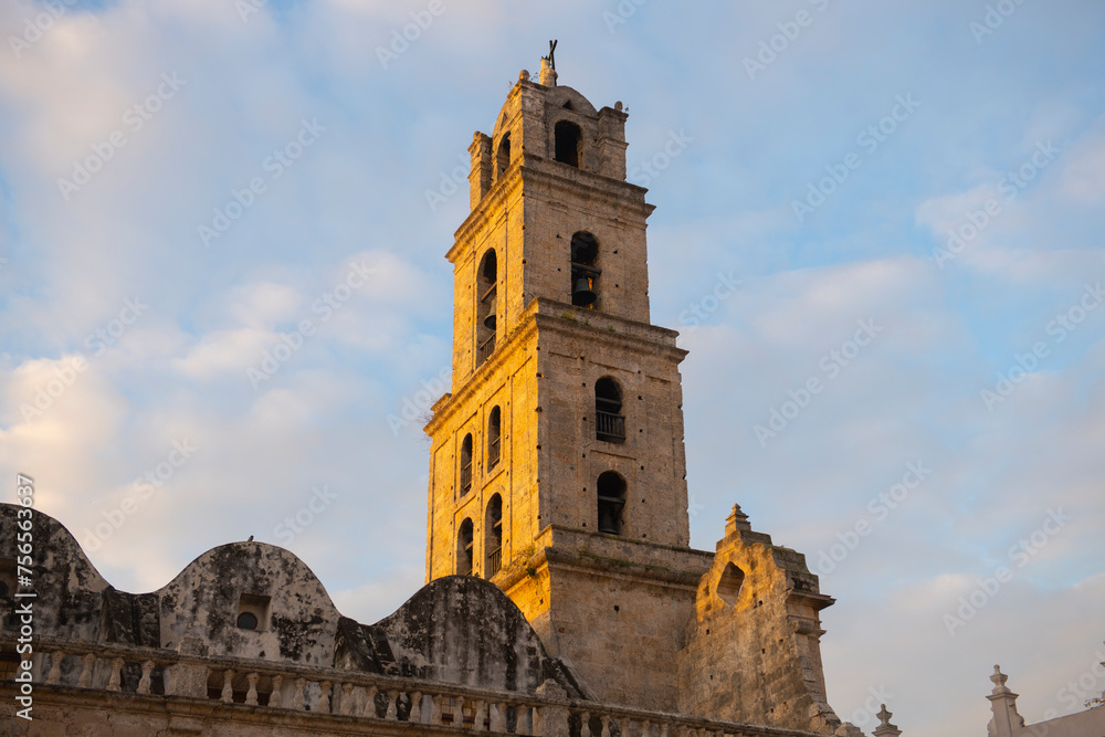 St. Francisco de Asis Basilica (Basilica Menor de San Francisco de Asis) at Plaza de San Francisco in Old Havana (La Habana Vieja), Cuba. Old Havana is a World Heritage Site. 