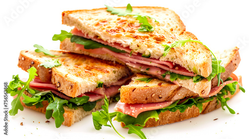 Sandwich with Ham and Vegetables