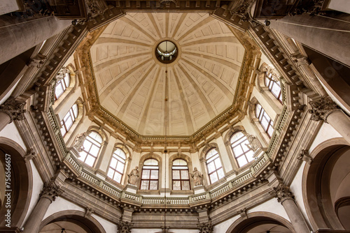 Ceiling decoration of Santa Maria della Salute church dome, Venice, Italy photo