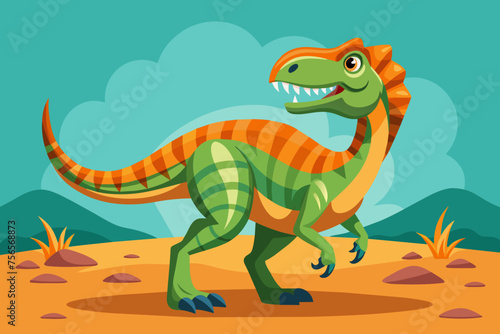 dinosaur cartoon vector illustration 