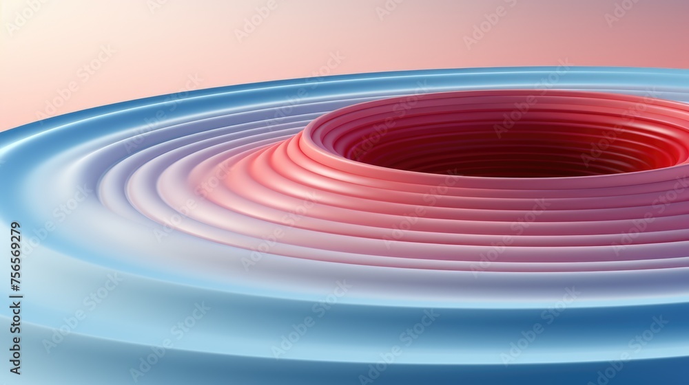 circular abstract background in red and blue on pastel background. circular abstract background in red and blue on pastel background.