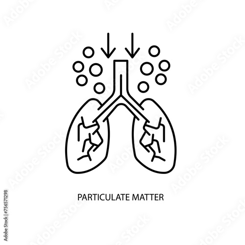 particulate matter concept line icon. Simple element illustration. particulate matter concept outline symbol design.