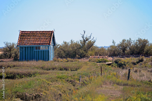 Obraz na płótnie Fischerhütten in Boyardville auf der Ile d´Oleron w salonie