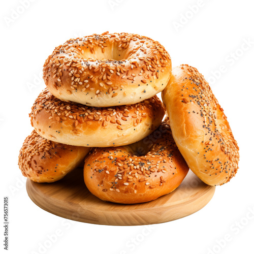 Bagels isolated on transparent background © roy9