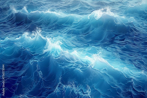 Sea wave pattern. Wallpaper Background. Generative AI