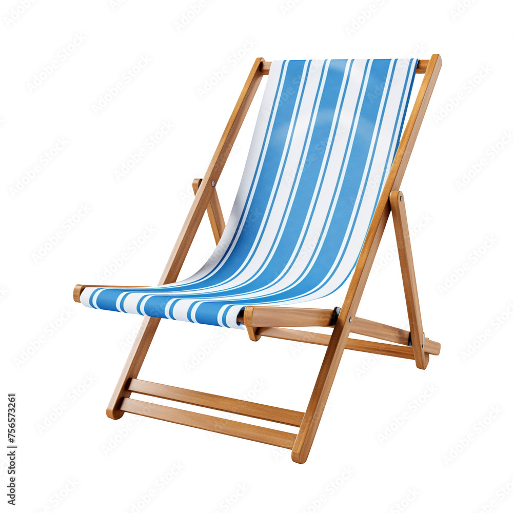 Beach chair isolated on transparent background