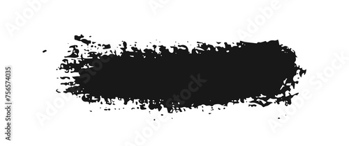 black staine brush, grunge banner, hand drawn splash. Grunge badge brush, hand drawn black