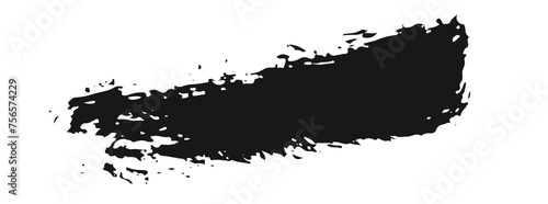 black staine brush  grunge banner  hand drawn splash. Grunge badge brush  hand drawn black