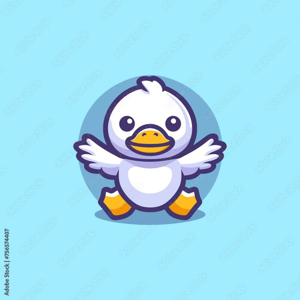 Duck Cute Mascot Logo Illustration Chibi Kawaii is awesome logo, mascot or illustration for your product, company or bussiness Duck Cute Mascot Logo Illustration Chibi Kawaii is awesome logo, mascot or illustration for your product, company or bussiness