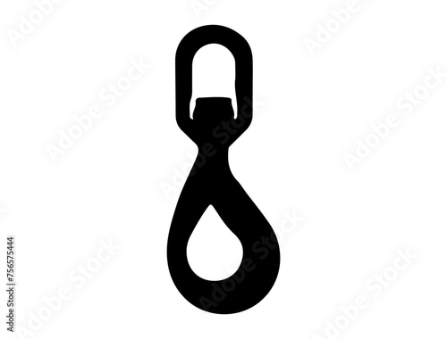 Lifting hook silhouette vector art