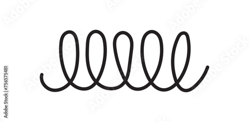 Induction icon cooking symbol vector. Induction sign spiral spring logo design