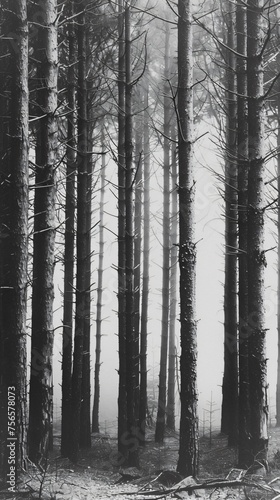 Dense pines standing tall guardians of peace and solitude a natural sanctuary