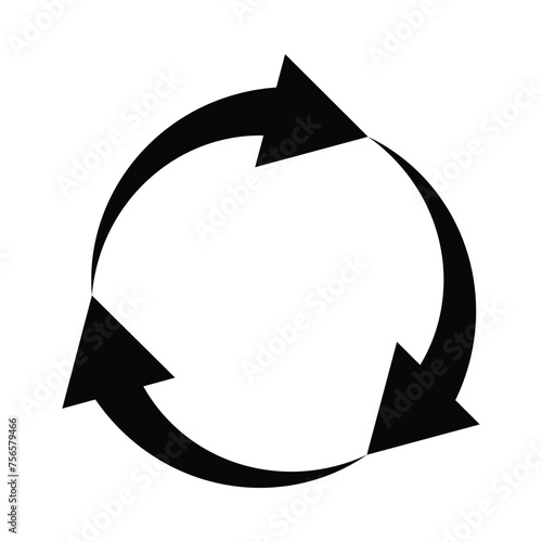 arrows circle. round shape arrows vector illustration on transparent background.