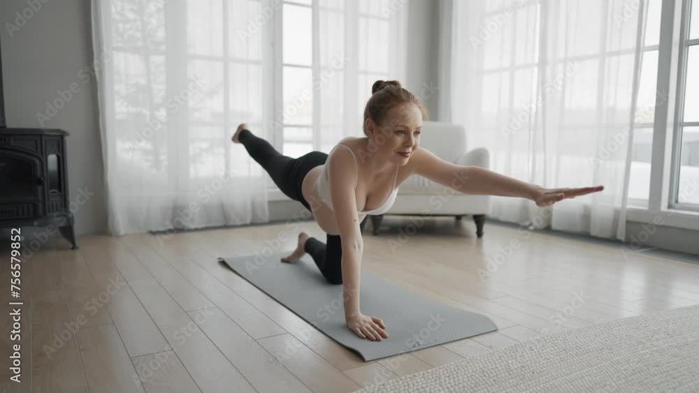 Pregnant woman doing pilates at home. Pregnant female doing yoga practice stretching with online lesson video trainer at home. Mother and child health relax and wellness healthy practices concept. Pregnant woman doing pilates at home. Pregnant female doing yoga practice stretching with online lesson video trainer at home. Mother and child health relax and wellness healthy practices concept.