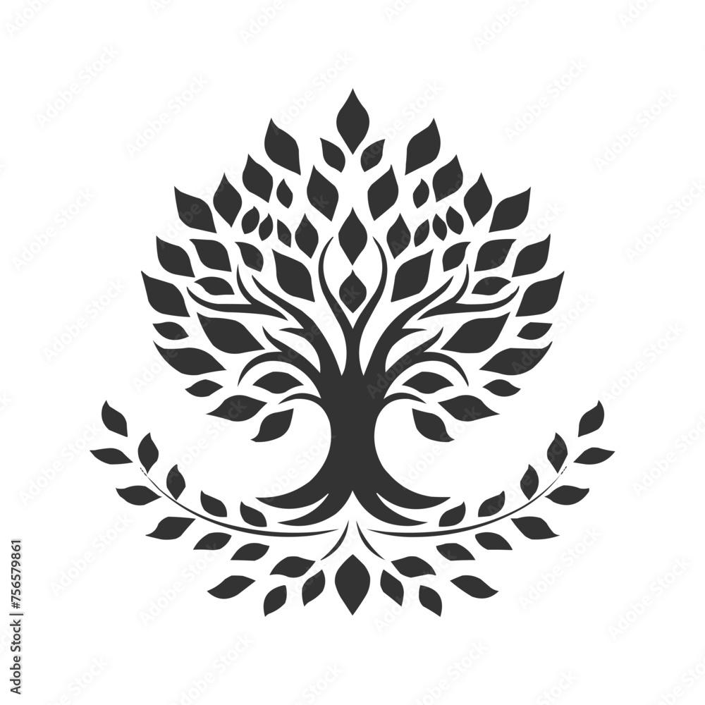 Sacred Serenity: Bodhi Tree Logo