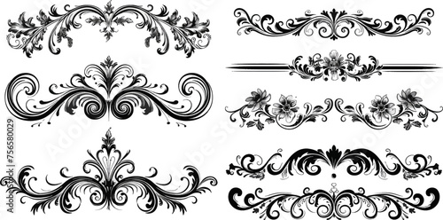 vintage flourish ornaments swirls and scrolls