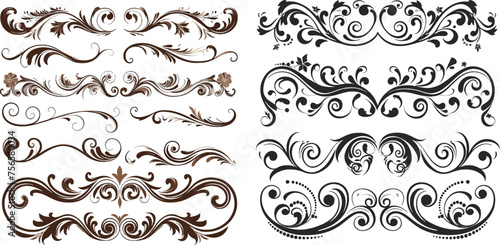 vintage flourish ornaments dividers