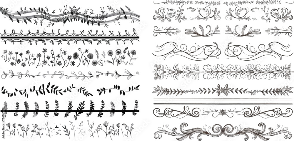 Hand drawn vector dividers