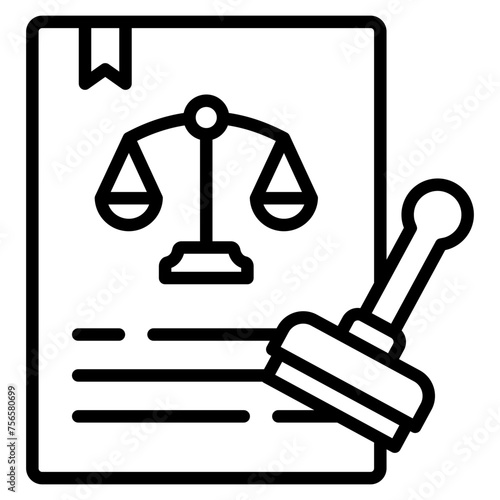 Legal Seal Icon Element For Design