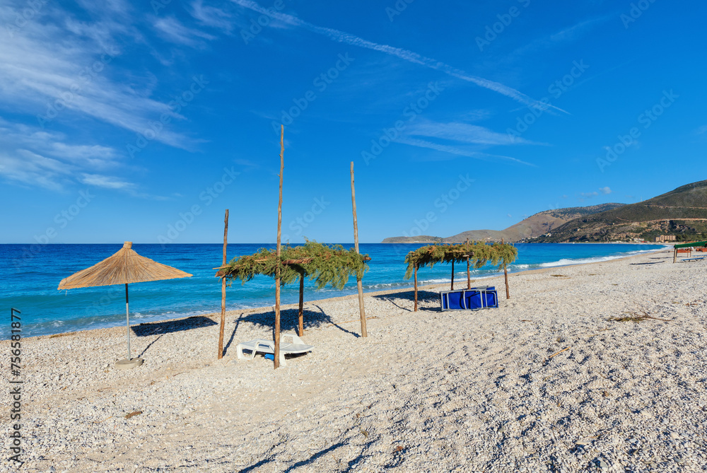 Summer morning beach (Albania).