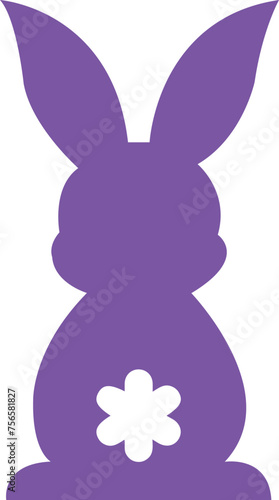 Easter bunny clip art design on plain white transparent isolated background for card, shirt, hoodie, sweatshirt, apparel, tag, mug, icon, poster or badge