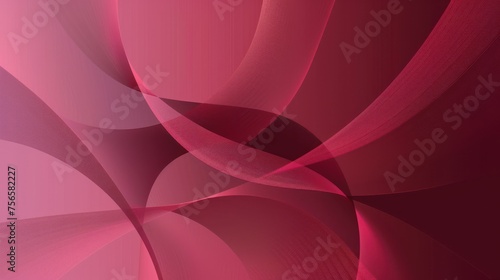 simple drawing of single continuous large geometric curve on a gradient dark pink background 