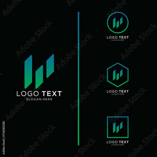 Letter w logo icon design template elements