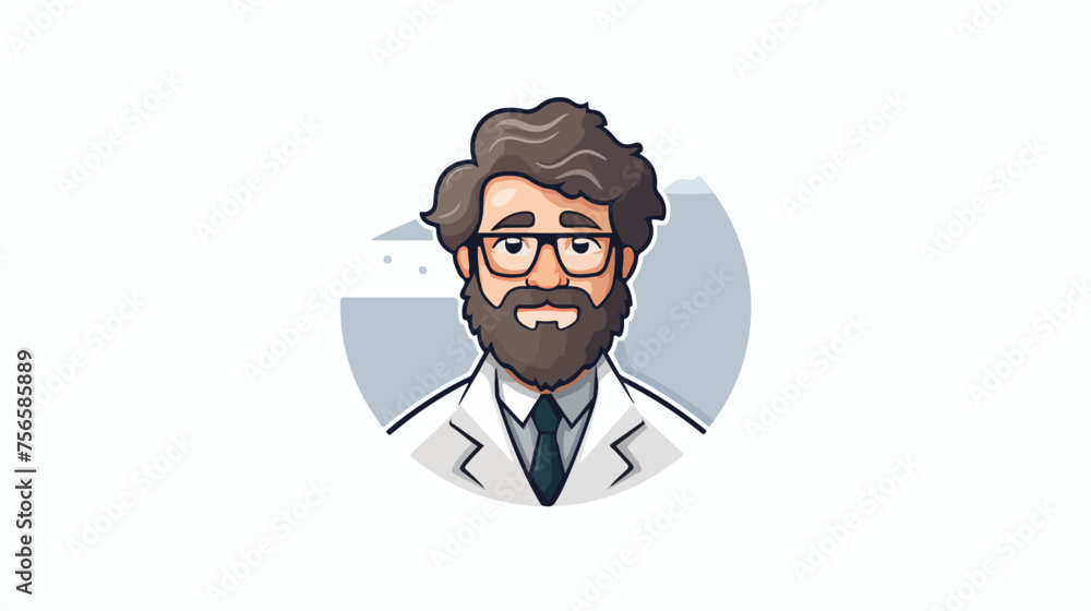 An editable design icon of scientist  flat vector