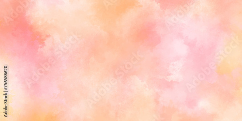 watercolor paint background design with colorful. digital painted watercolor pink and light blue abstract canvas aquarelle background. orange watercolor textures backgrounds and web banners design. photo