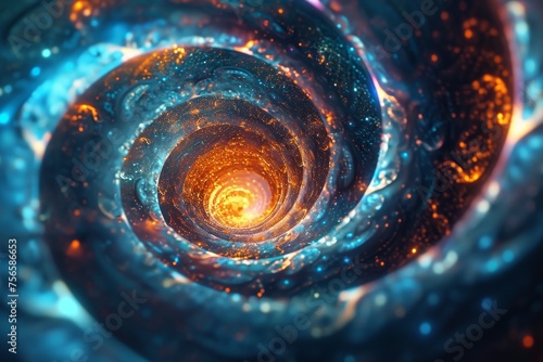 Kaleidoscopic Vortex: A Journey Through Time and Space photo