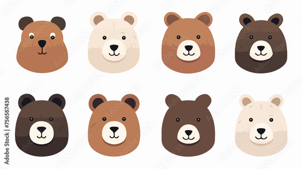 Bear icon animal vector doll illustration  flat vector