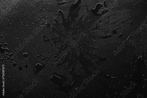 water drop in a wet glass overlay