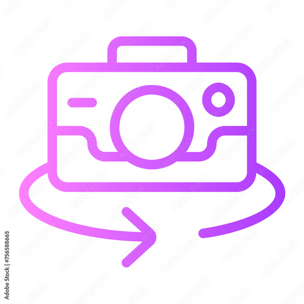 360 camera gradient icon 360 camera gradient icon