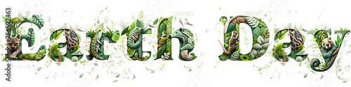 Earth Day text graphics