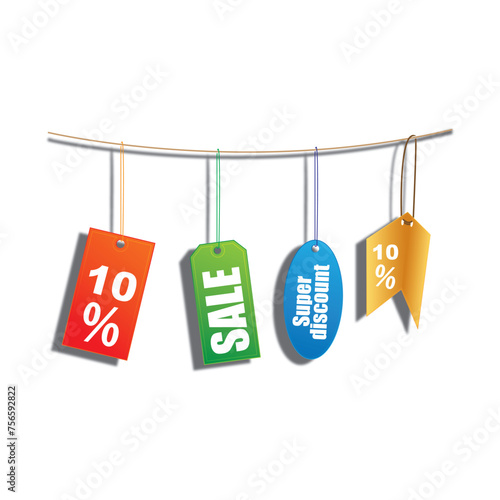 Promotion sale labels best offers Free Vector