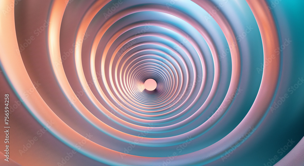 Abstract Background Wallpaper with Gradient Metallic Concentric Circles. Silver Orange Purple Yellow. Tubular Shaped. Inside a Tube. Geometric Architectural Textured Backdrop Abstract Background Wallpaper with Gradient Metallic Concentric Circles. Silver Orange Purple Yellow. Tubular Shaped. Inside a Tube. Geometric Architectural Textured Backdrop