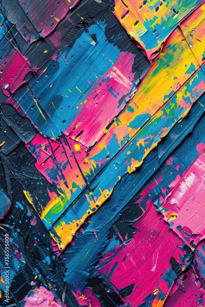 Naklejka premium Dynamic Colorful Glitch Abstract Background: Aesthetic Digital Disruption - Wallpaper for the Desktop