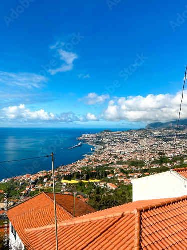 Panoramic view of Funchal from the Mirado das Neves observation deck, Madeira Island, Portugal photo