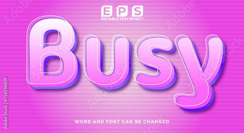 BUSY 3d text effect