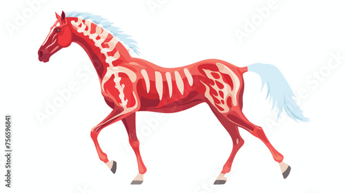 Horse spine right side muscle anatomy medical