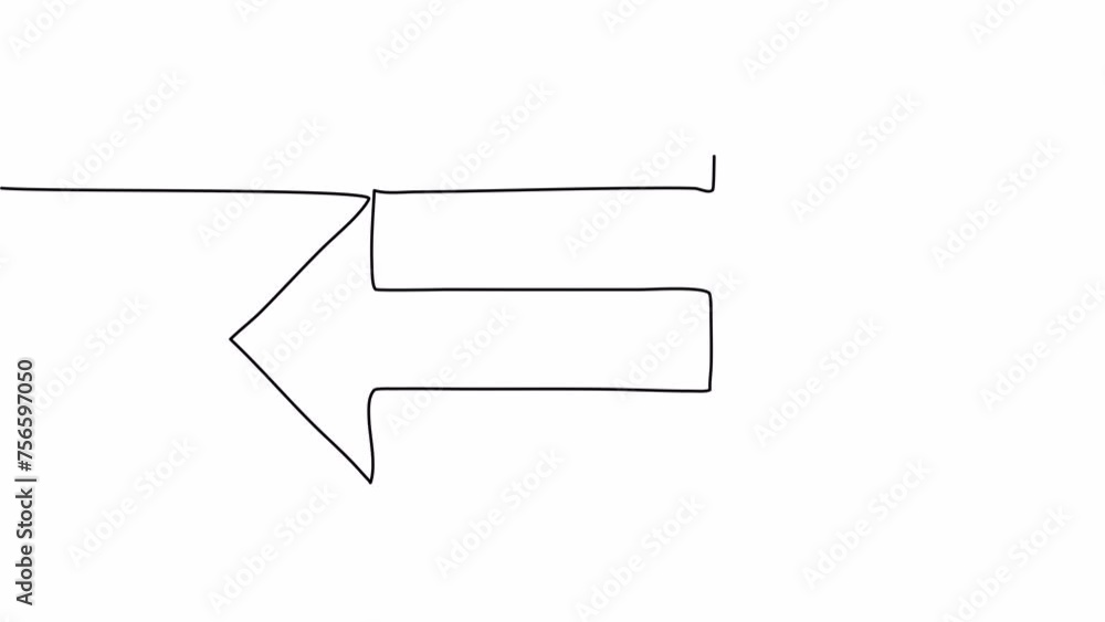 Left and right arrow. One line drawing animation with alpha channel. Left and right arrow. One line drawing animation with alpha channel.